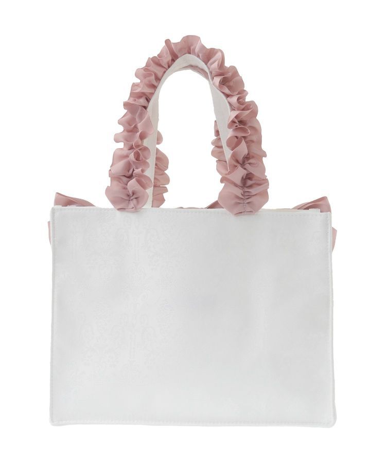 Maison de FLEUR「ジャカードリボンフリルスクエアトートSバッグ」|トートバッグ|