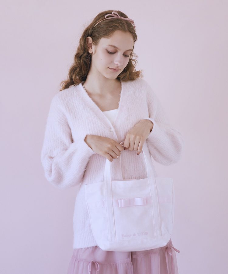Maison de FLEUR「ピンクマニアマルチポケット帆布トートSバッグ」|トートバッグ|