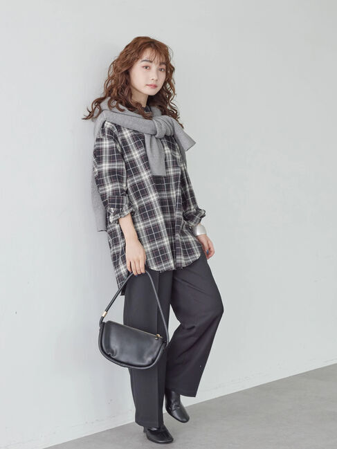  「パチパチしにくいVネック片畦ニットカーディガン」|カーディガン|