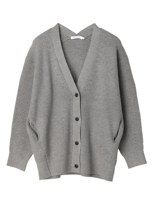  「パチパチしにくいVネック片畦ニットカーディガン」|カーディガン|