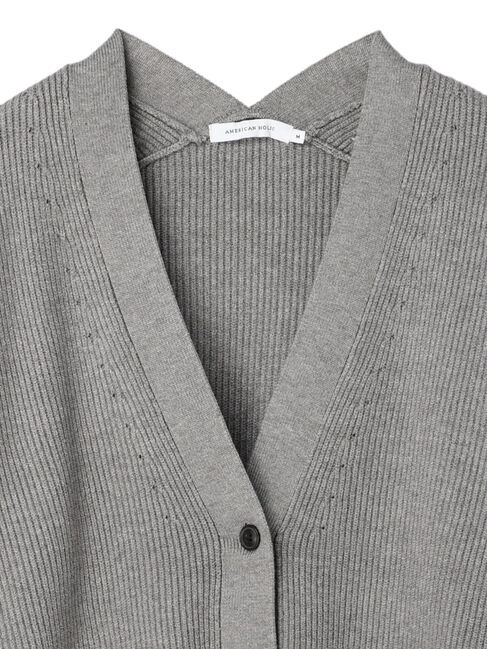  「パチパチしにくいVネック片畦ニットカーディガン」|カーディガン|