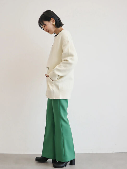  「パチパチしにくいVネック片畦ニットカーディガン」|カーディガン|