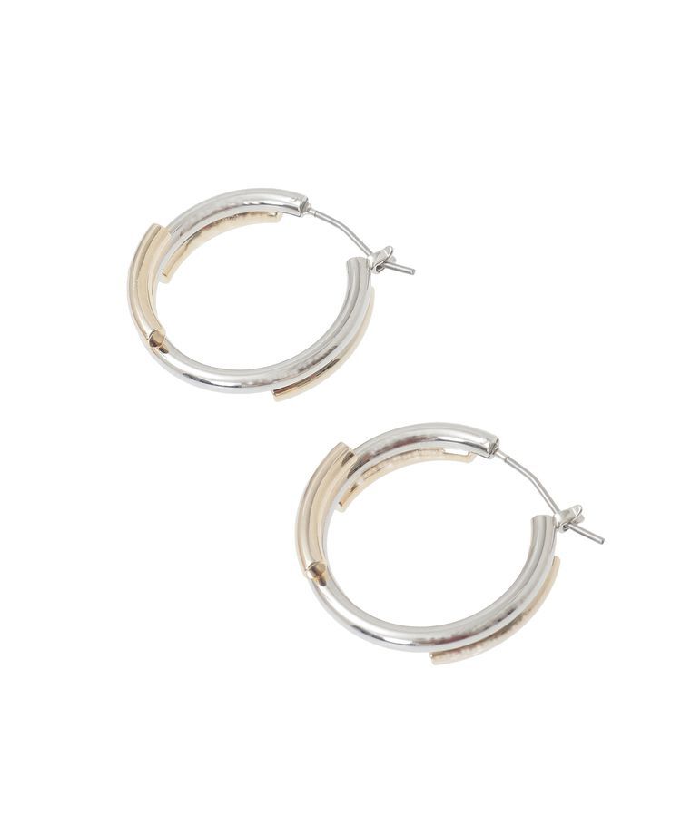 AMERICAN HOLIC「コンビメッキデザインフープピアス」|ピアス|