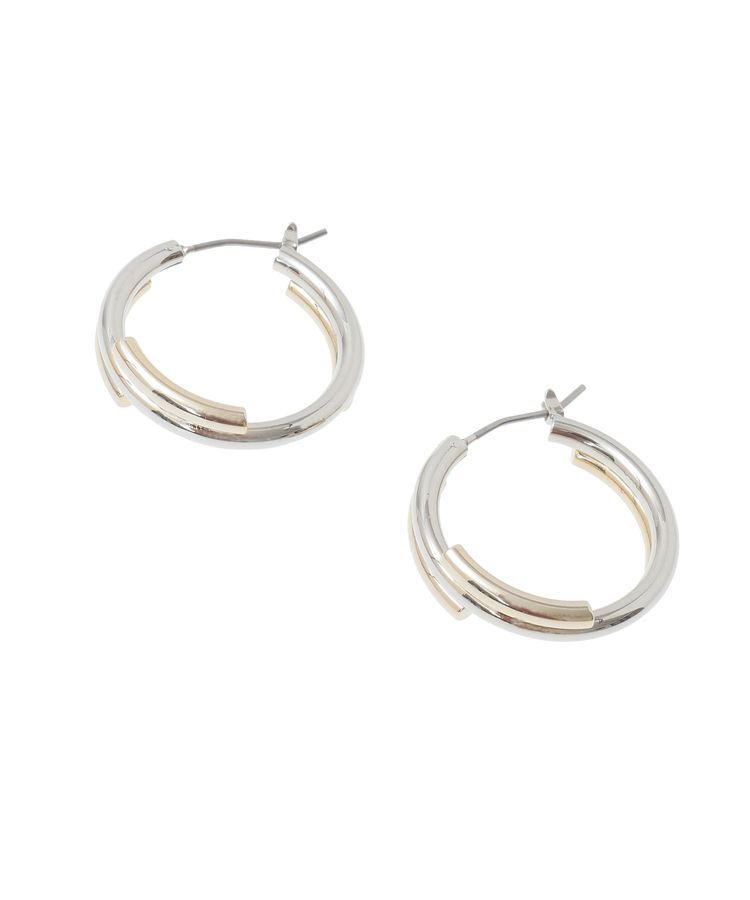 AMERICAN HOLIC「コンビメッキデザインフープピアス」|ピアス|