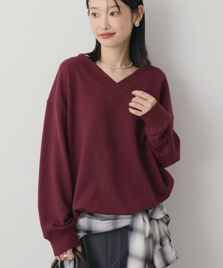 AMERICAN HOLIC「Vネックワンポイントロゴスウェットプルオーバー」|スウェット・ジャージ|