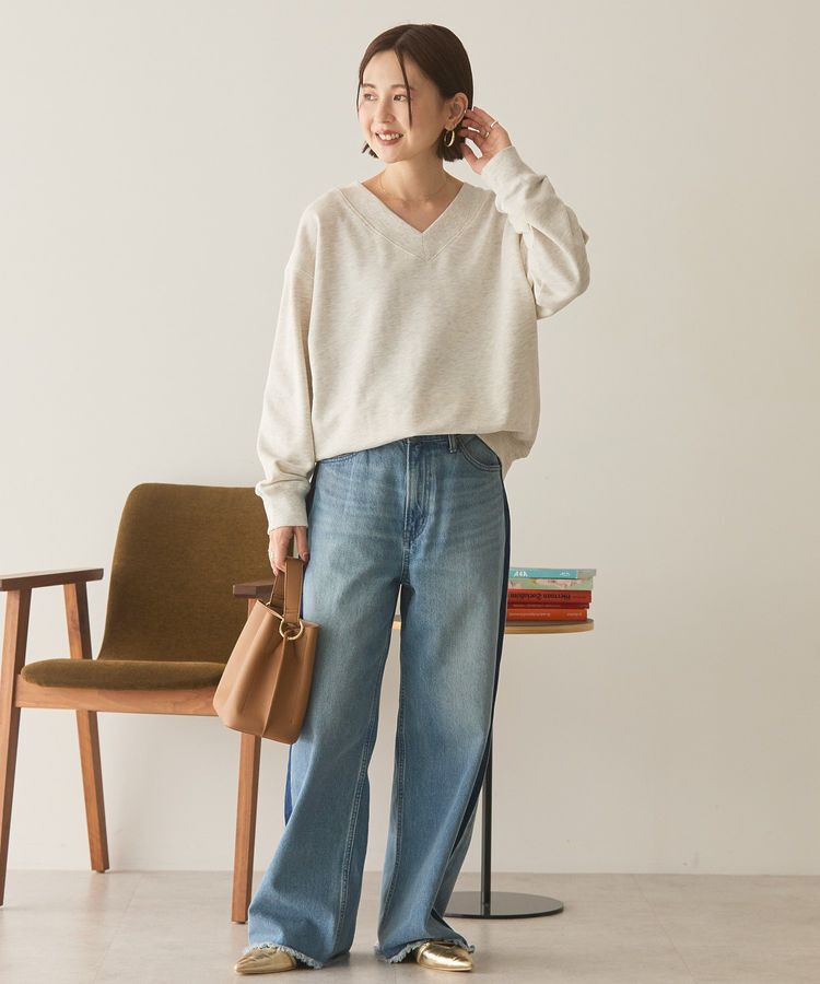 AMERICAN HOLIC「Vネックワンポイントロゴスウェットプルオーバー」|スウェット・ジャージ|