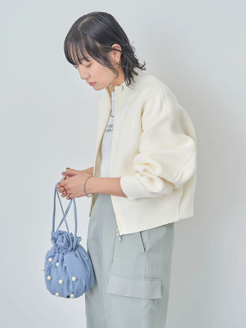 Green Parks「・ELENCARE　DUE　ハイネックZIPカーディガン」|カーディガン|