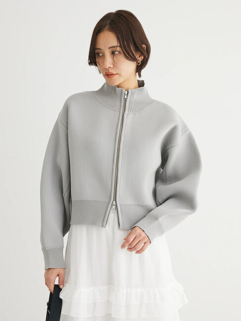 Green Parks「・ELENCARE　DUE　ハイネックZIPカーディガン」|カーディガン|