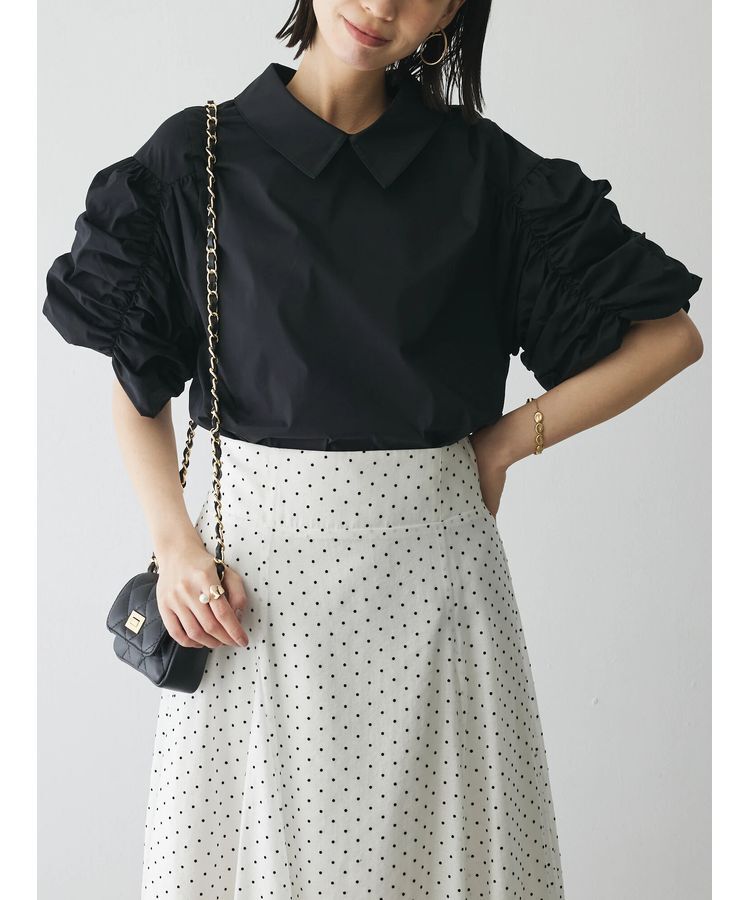AnriettMusee「ギャザースリーブブラウス」|シャツ・ブラウス|