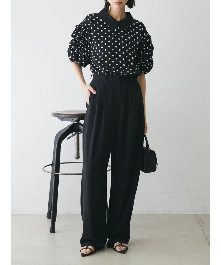 AnriettMusee「ギャザースリーブブラウス」|シャツ・ブラウス|