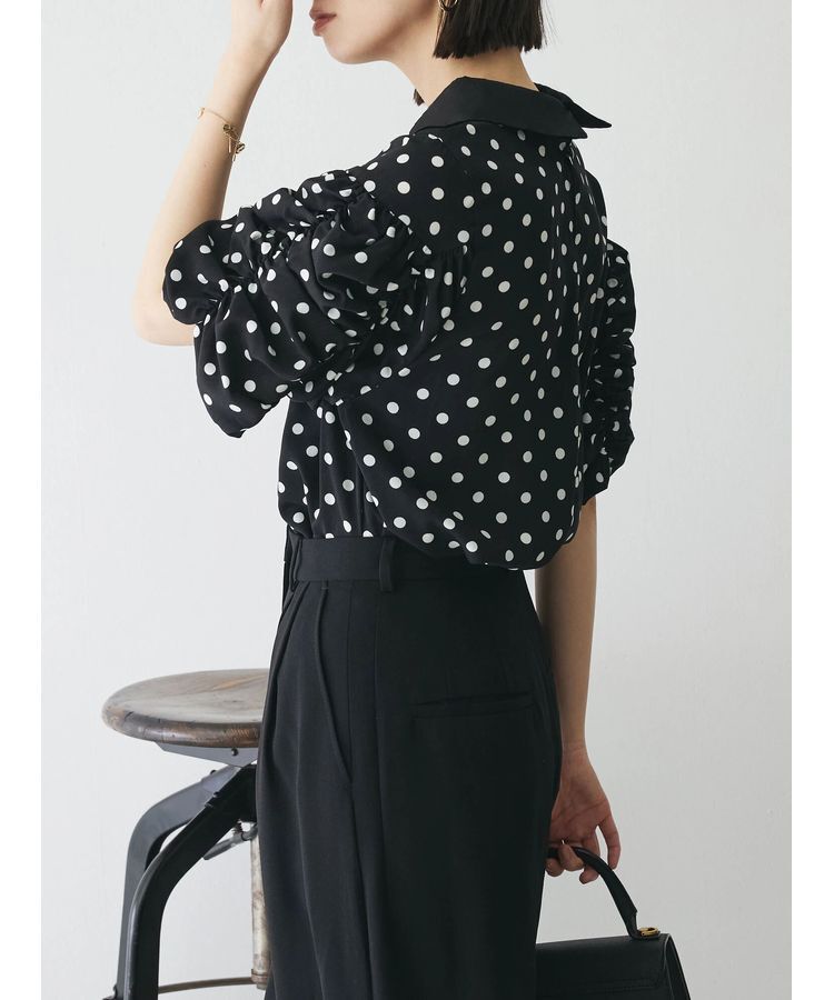 AnriettMusee「ギャザースリーブブラウス」|シャツ・ブラウス|