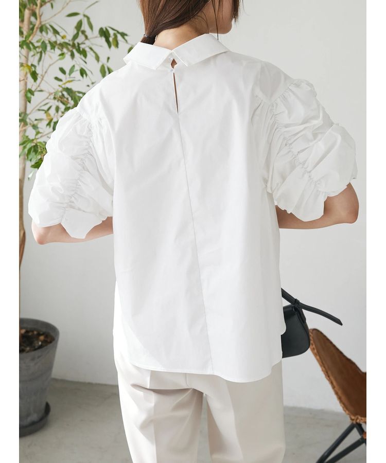 AnriettMusee「ギャザースリーブブラウス」|シャツ・ブラウス|