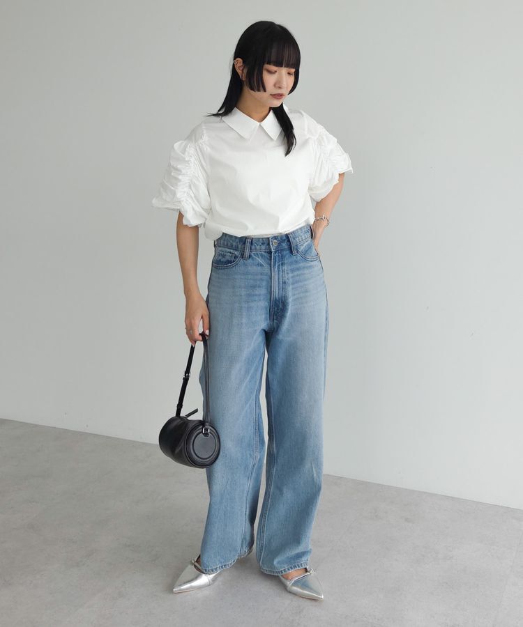 AnriettMusee「ギャザースリーブブラウス」|シャツ・ブラウス|