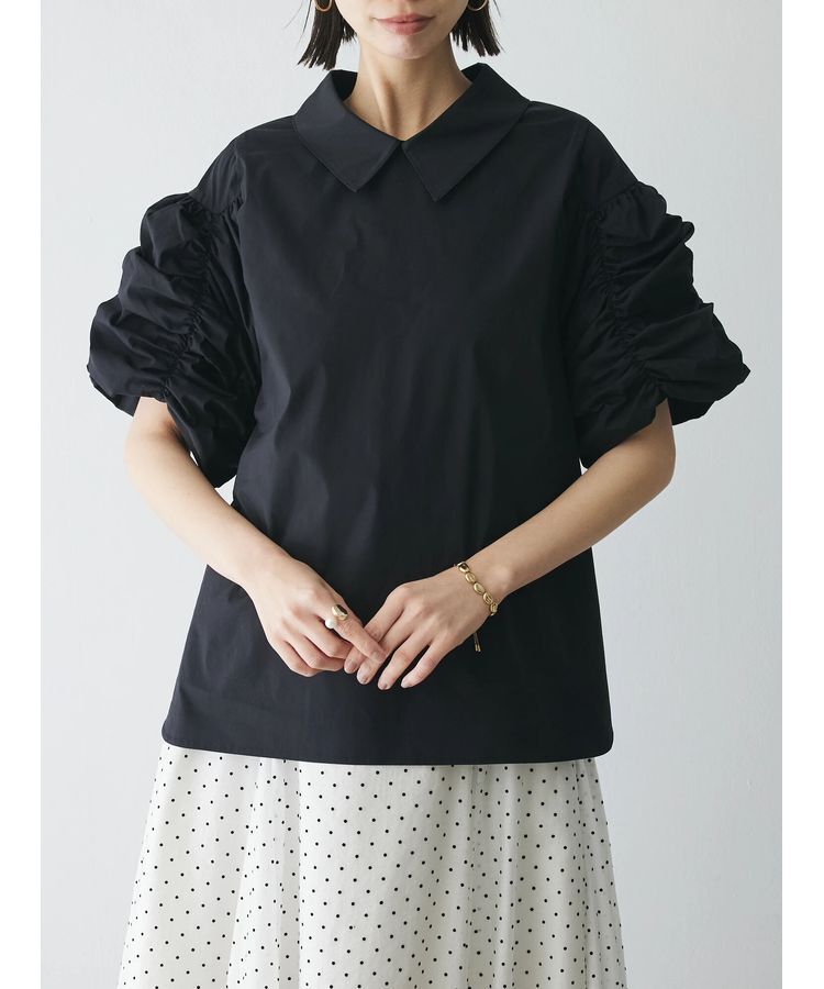 AnriettMusee「ギャザースリーブブラウス」|シャツ・ブラウス|