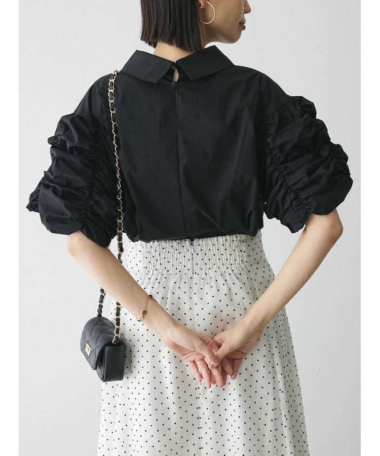 AnriettMusee「ギャザースリーブブラウス」|シャツ・ブラウス|