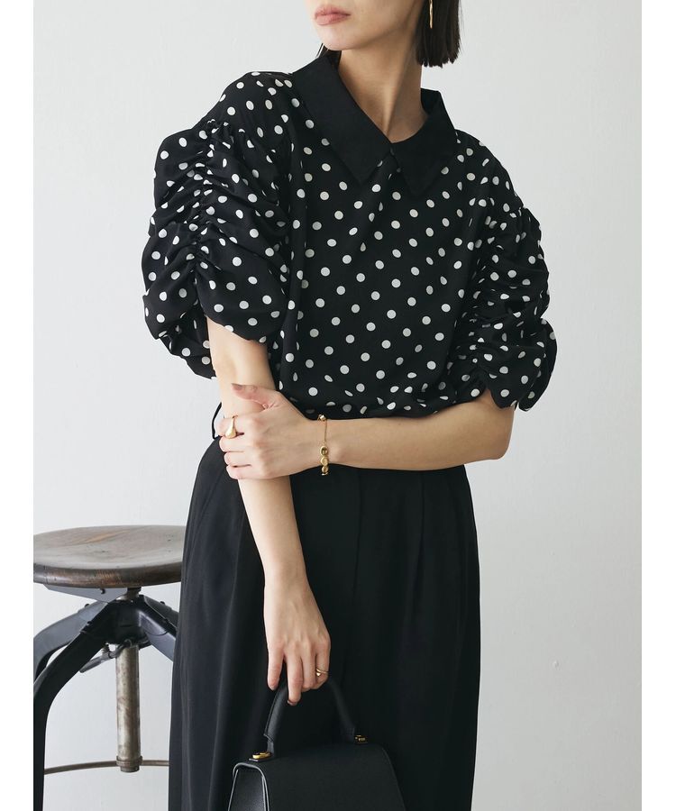 AnriettMusee「ギャザースリーブブラウス」|シャツ・ブラウス|Dot