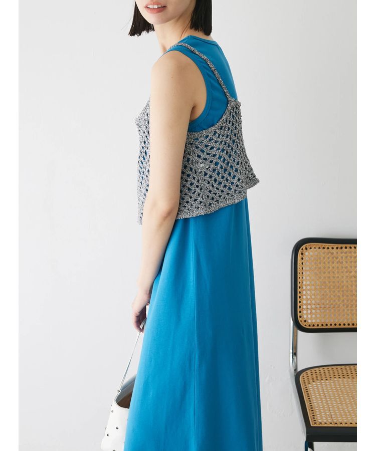 AnriettMusee「ニットビスチェ付きカットソーワンピース」|ワンピース|