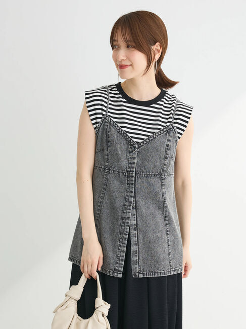 Green Parks「・ELENCARE　DUE　デニムロングキャミ」|インナー|