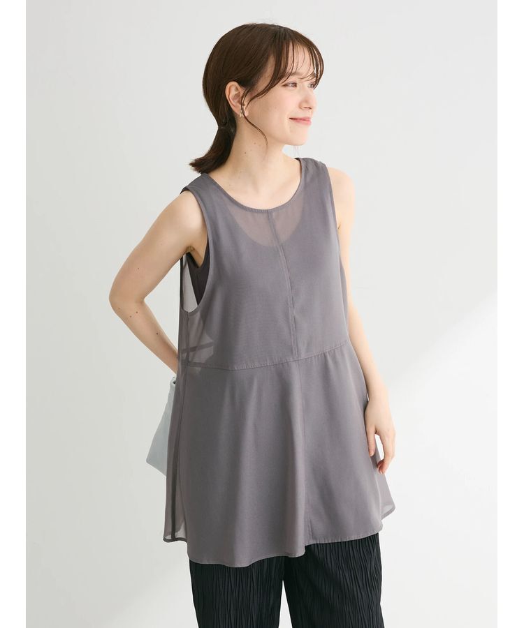 Green Parks「・ELENCARE　DUEオーガンジーノースリチュニック」|チュニック|