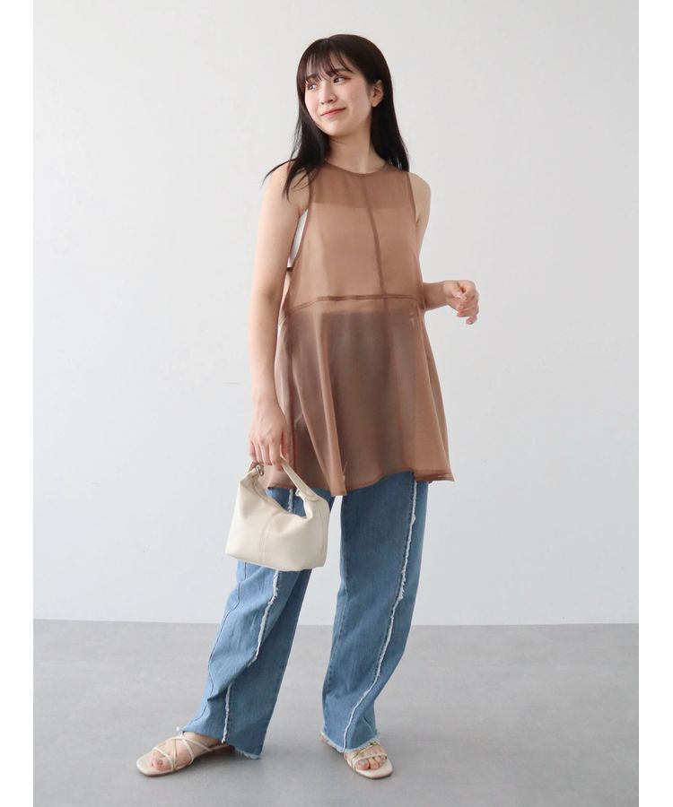 Green Parks「・ELENCARE　DUEオーガンジーノースリチュニック」|チュニック|