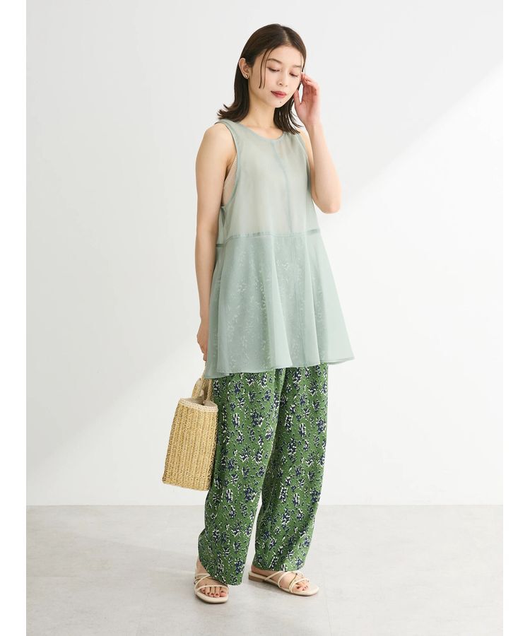 Green Parks「・ELENCARE　DUEオーガンジーノースリチュニック」|チュニック|