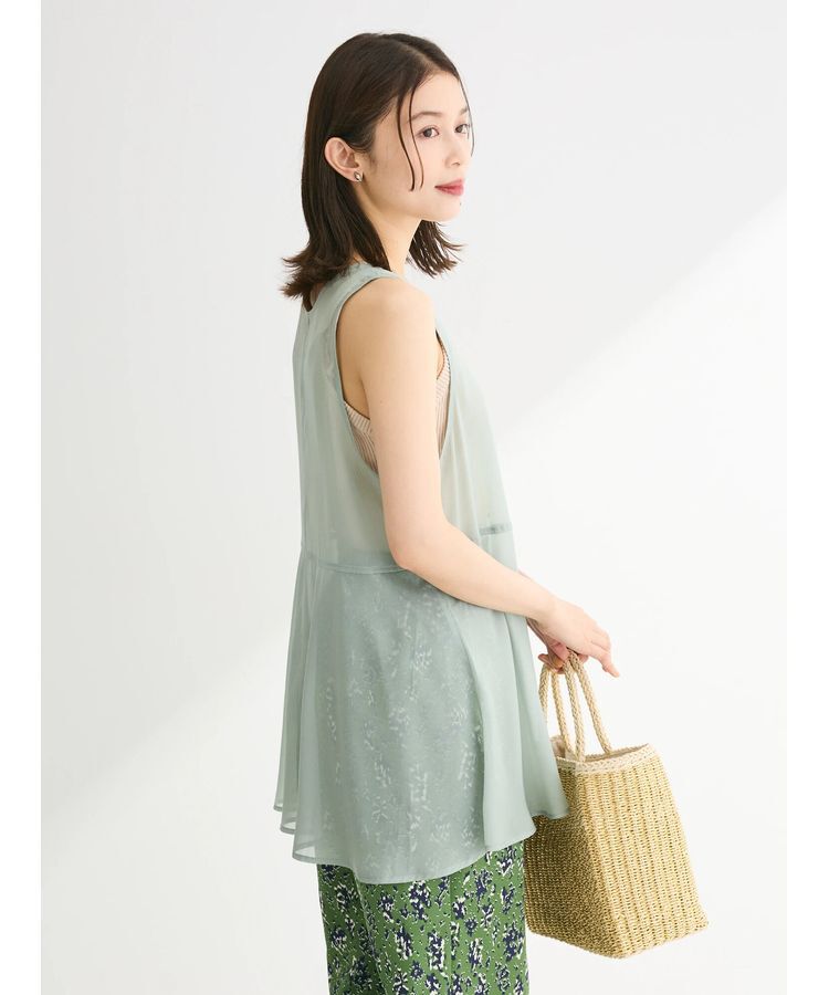 Green Parks「・ELENCARE　DUEオーガンジーノースリチュニック」|チュニック|