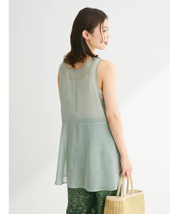 Green Parks「・ELENCARE　DUEオーガンジーノースリチュニック」|チュニック|