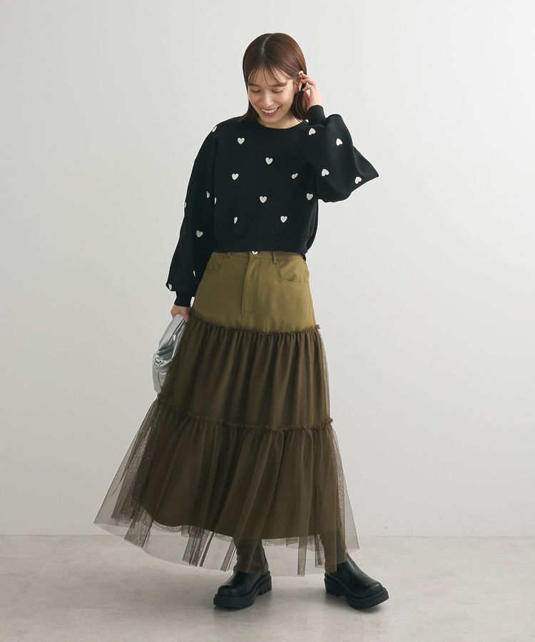 Green Parks「・swing by ハート刺繍ニット」|ニット・セーター|