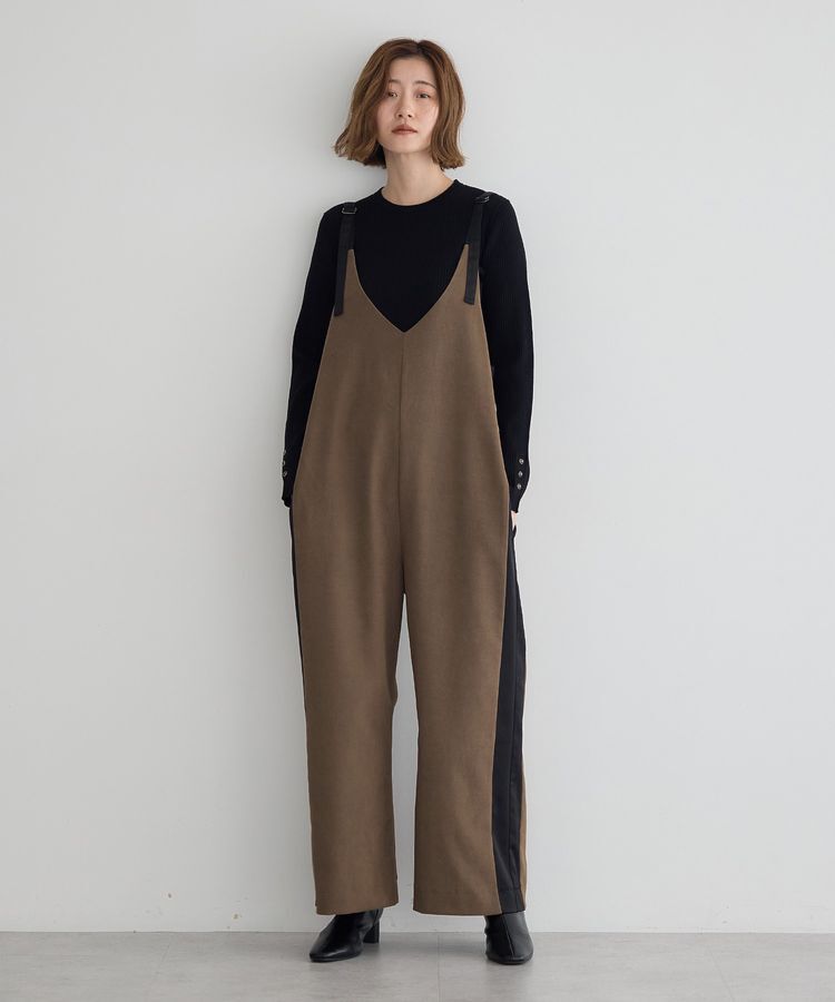 YECCA VECCA「袖釦クルーネックリブニット」|ニット・セーター|