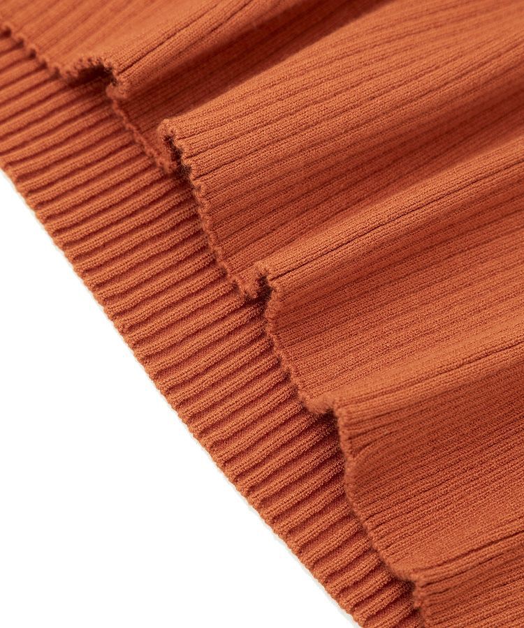 YECCA VECCA「袖釦クルーネックリブニット」|ニット・セーター|