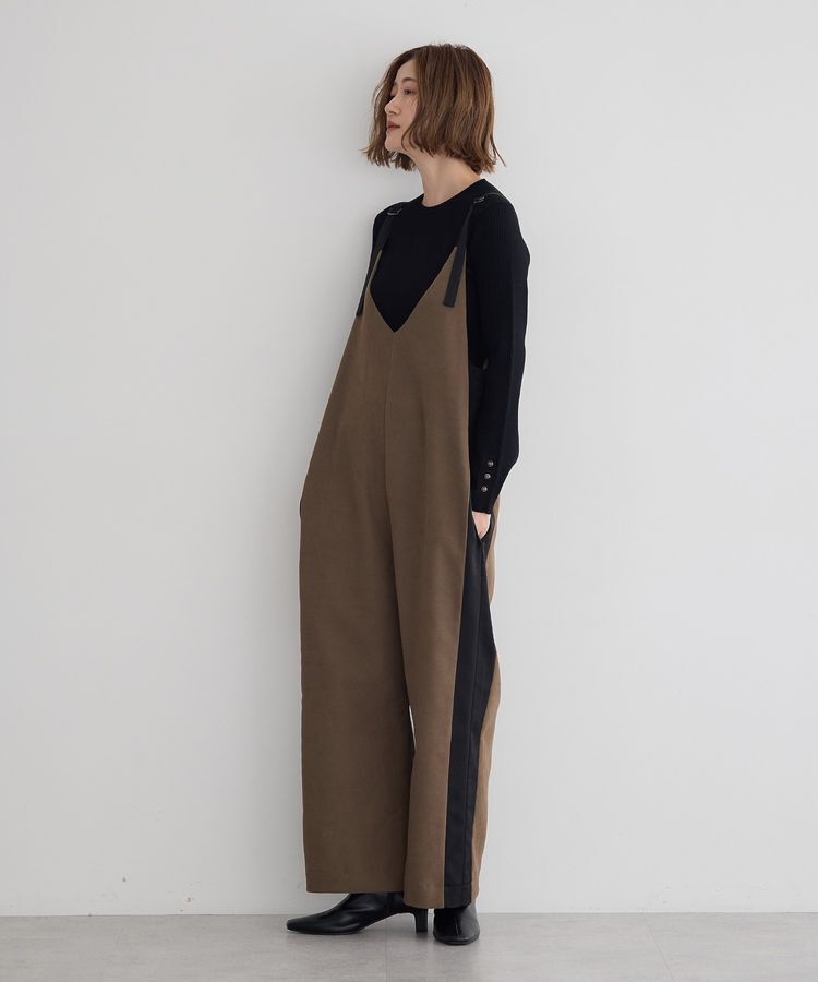 YECCA VECCA「袖釦クルーネックリブニット」|ニット・セーター|