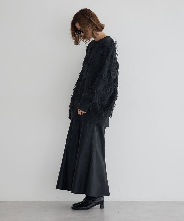 Editt by YECCA VECCA「スター柄フリンジルーズニット」|ニット・セーター|