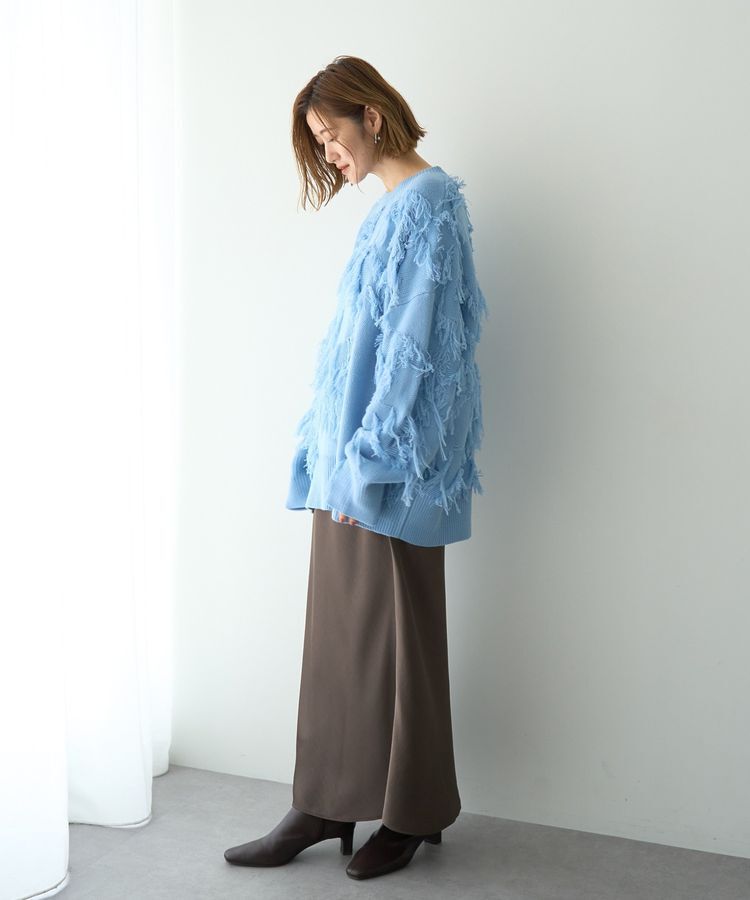 Editt by YECCA VECCA「スター柄フリンジルーズニット」|ニット・セーター|