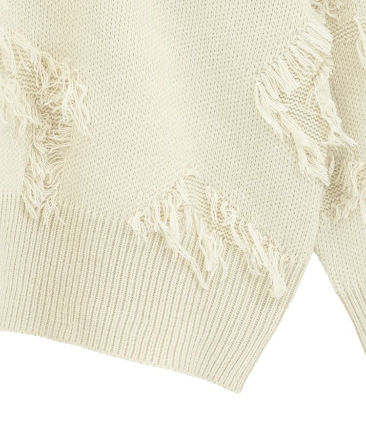 Editt by YECCA VECCA「スター柄フリンジルーズニット」|ニット・セーター|