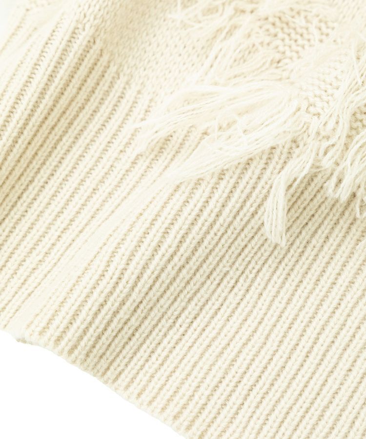 Editt by YECCA VECCA「スター柄フリンジルーズニット」|ニット・セーター|