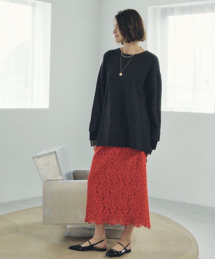 Editt by YECCA VECCA「袖レイヤードソフトニット」|ニット・セーター|