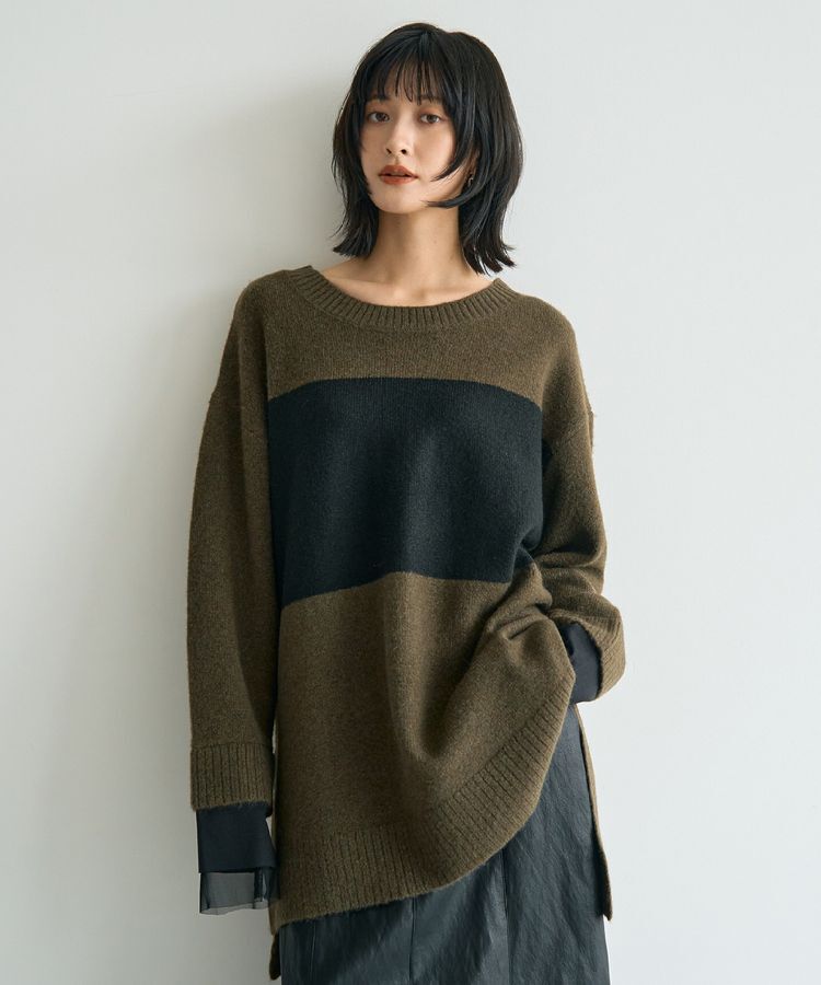 Editt by YECCA VECCA「袖レイヤードソフトニット」|ニット・セーター|Mix
