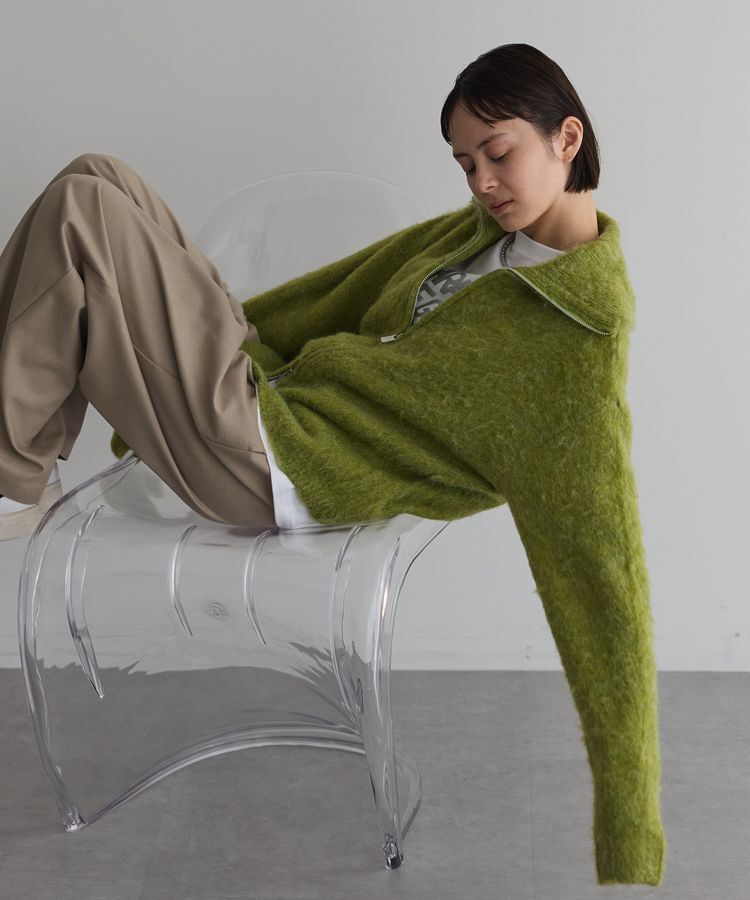 GARAGE OF GOOD CLOTHING「ダブルZIP付ニット」|カーディガン|Green