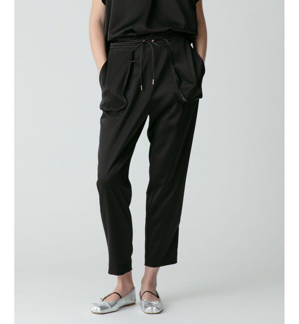 allureville「サテンイージーパンツ」|その他|ブラック