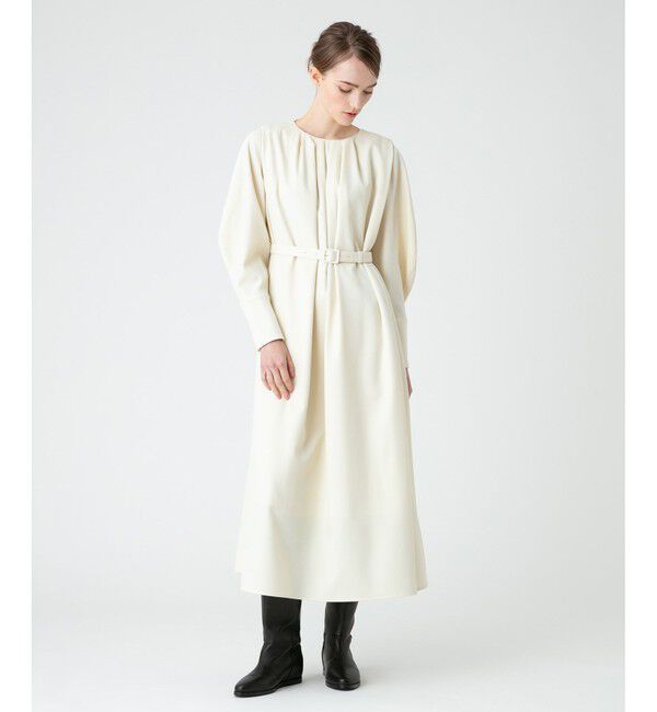 LOULOU WILLOUGHBY「【LOULOU WILLOUGHBY】ウールチノタックワンピース」|ワンピース|