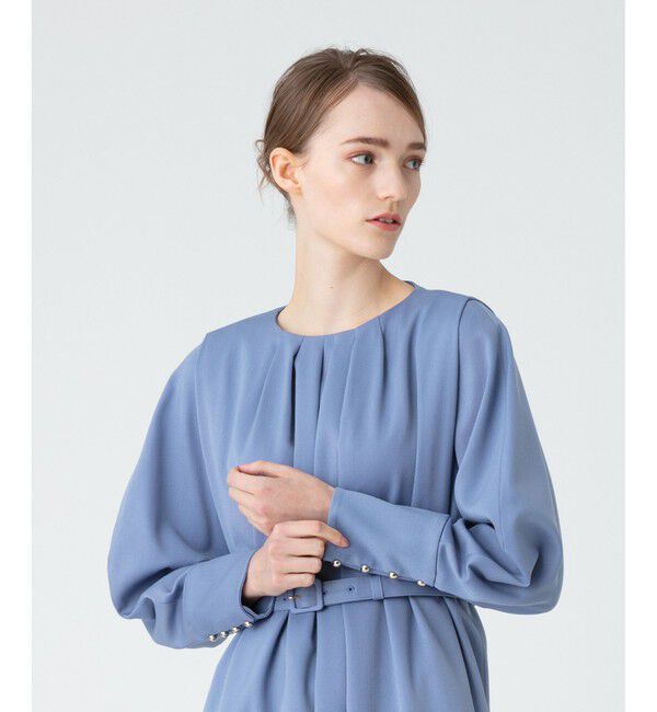 LOULOU WILLOUGHBY「【LOULOU WILLOUGHBY】ウールチノタックワンピース」|ワンピース|