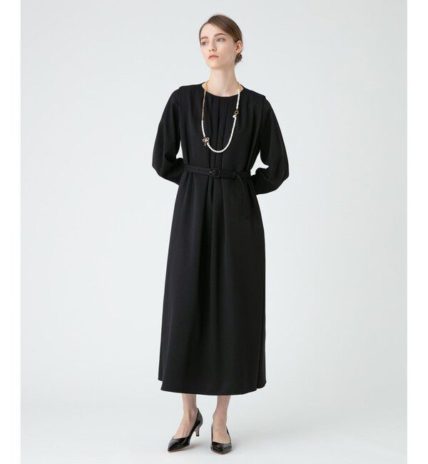 LOULOU WILLOUGHBY「【LOULOU WILLOUGHBY】ウールチノタックワンピース」|ワンピース|