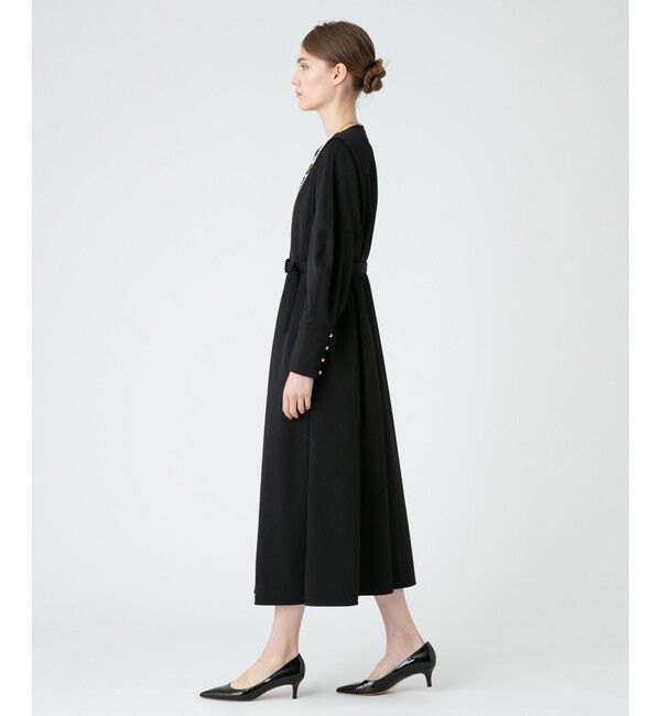 LOULOU WILLOUGHBY「【LOULOU WILLOUGHBY】ウールチノタックワンピース」|ワンピース|