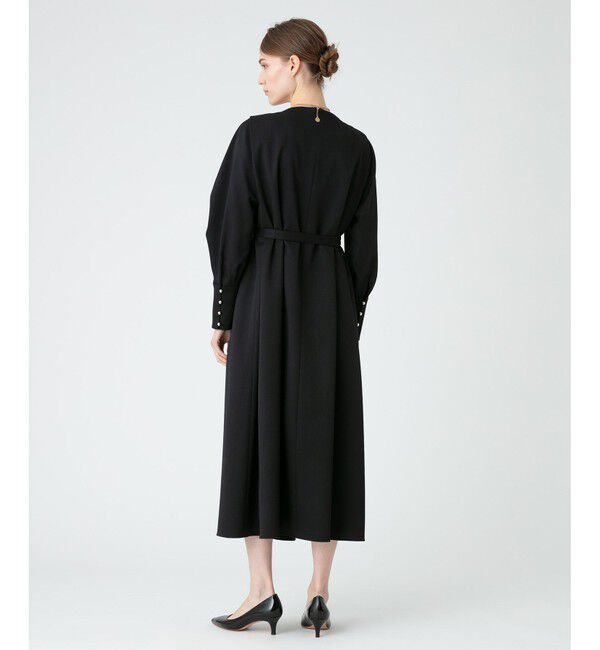 LOULOU WILLOUGHBY「【LOULOU WILLOUGHBY】ウールチノタックワンピース」|ワンピース|