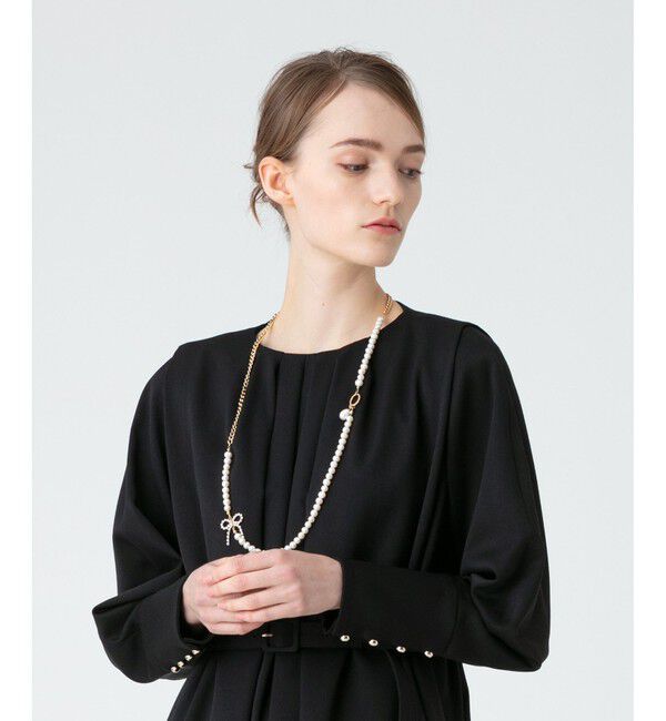 LOULOU WILLOUGHBY「【LOULOU WILLOUGHBY】ウールチノタックワンピース」|ワンピース|