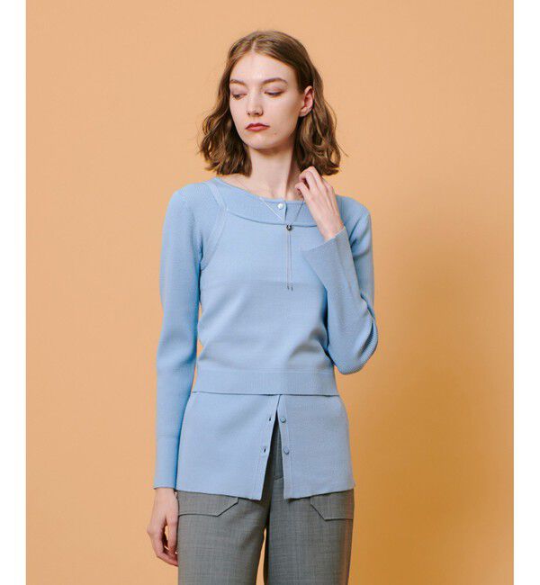 allureville「マルチレイヤードセット」|ニット・セーター|ライトブルー