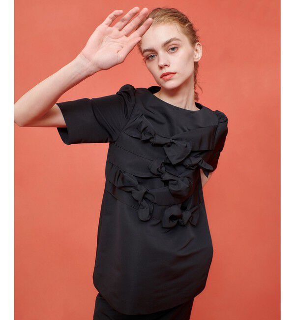 LOULOU WILLOUGHBY「【LOULOU WILLOUGHBY】ランダムリボンタフタブラウス」|シャツ・ブラウス|