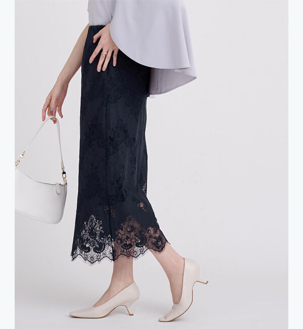 ur's「レースセミタイトスカート」|スカート|