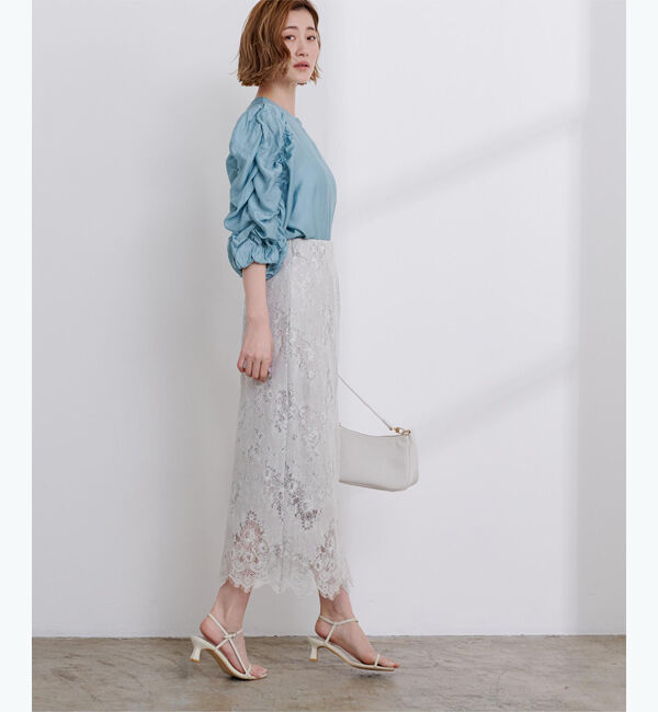 ur's「レースセミタイトスカート」|スカート|