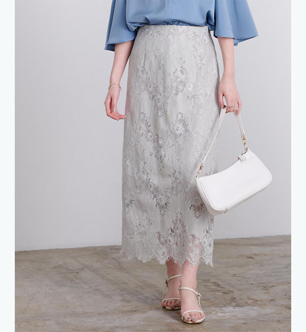ur's「レースセミタイトスカート」|スカート|